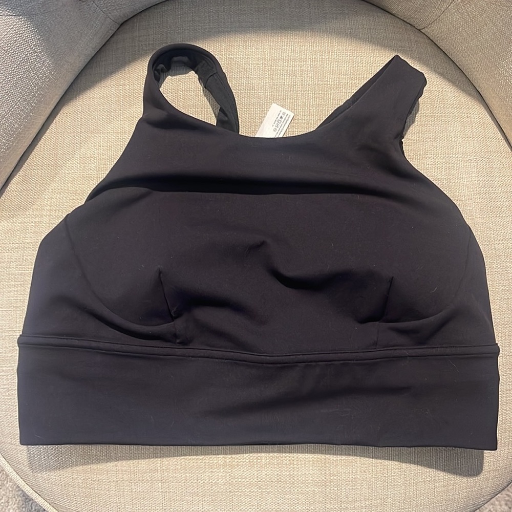 NWOT- Lululemon black high neck sports bra